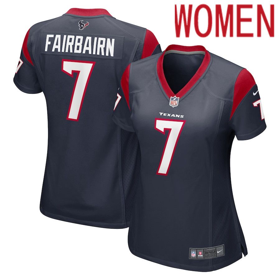 Women Houston Texans #7 Kaimi Fairbairn Nike Navy Game NFL Jersey->women nfl jersey->Women Jersey